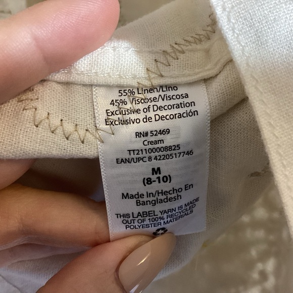 Upcycled Linen Cotton Womens Jacket Size M Boho OOAK Shabby Chic Patches Quilted - Picture 16 of 16